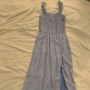 Abercrombie Smocked Midi Dress - Blue